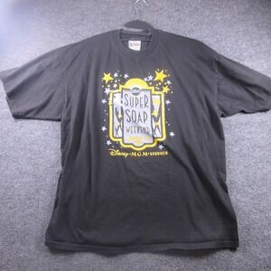 Vintage‎ Disney ABC Super Soap Weekend Shirt Mens 2XL Black MGM Studios 90s